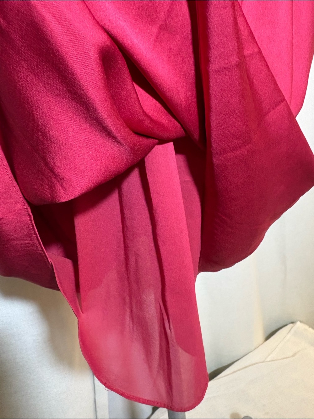 Theory 95% Silk Alesandra Racerback Pocket Dress Raspberry Red Resort-wear Sz 8 - Picture 6 of 10
